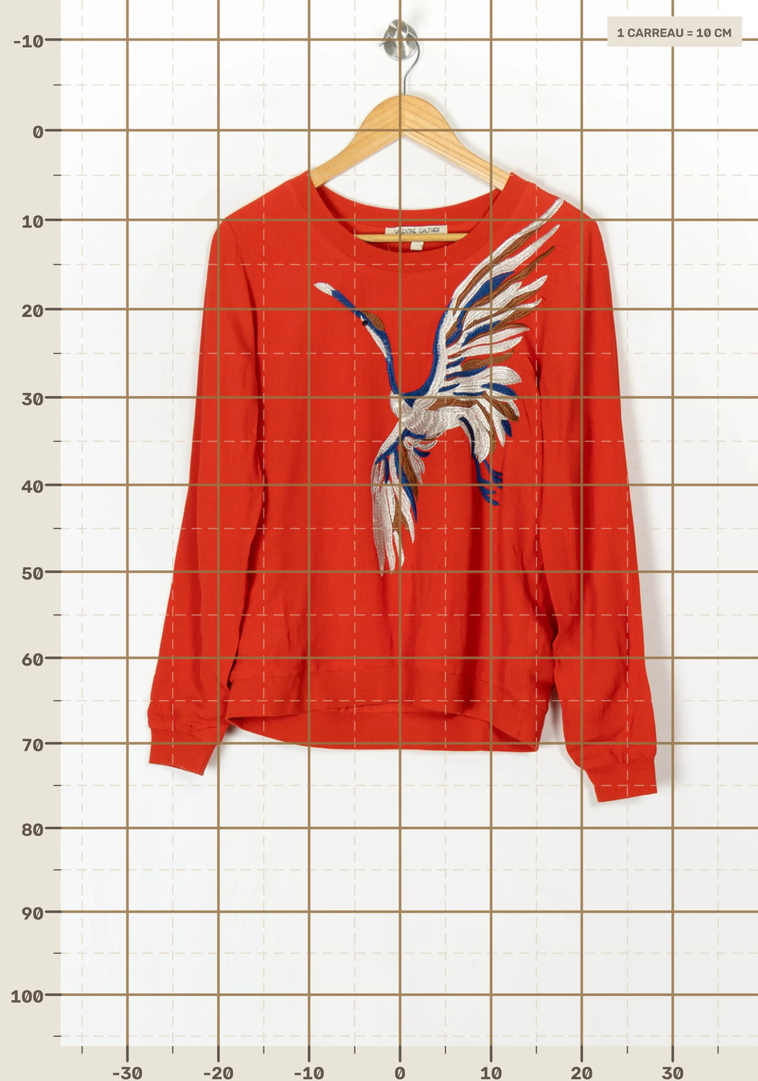 Pull Rouge - Taille S/36 de la marque Valentine Gauthier | PARAD124704 - Vendu par Paradigme - Image 4