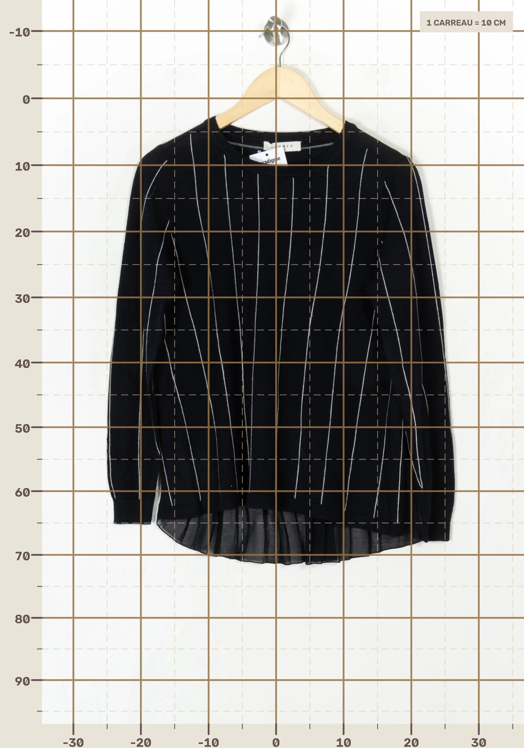 Pull Noir - Taille S/36 de la marque Sandro | PARAD124706 - Vendu par Paradigme - Image 4