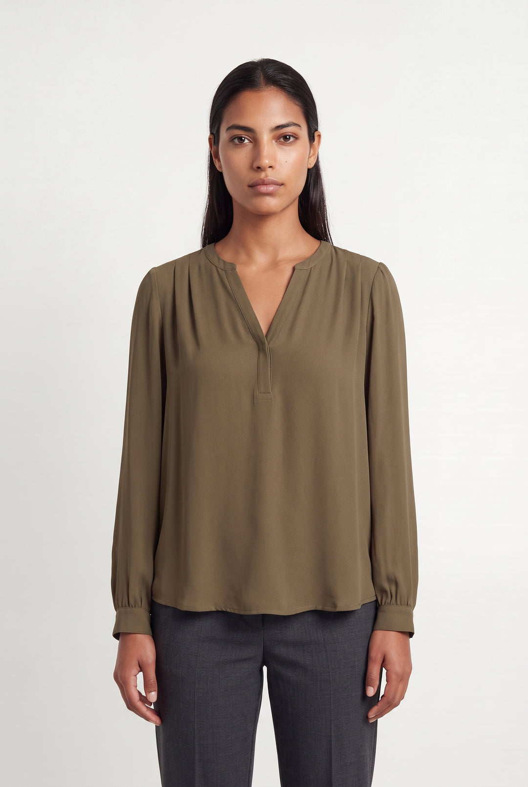 Blouse Kaki - Taille L/40 de la marque Maison 123 | PARAD124711 - Vendu par Paradigme - Image 1