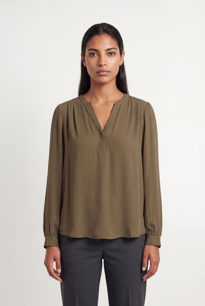 Blouse Kaki - Taille L/40 de la marque Maison 123 | PARAD124711 - Vendu par Paradigme - Image 1