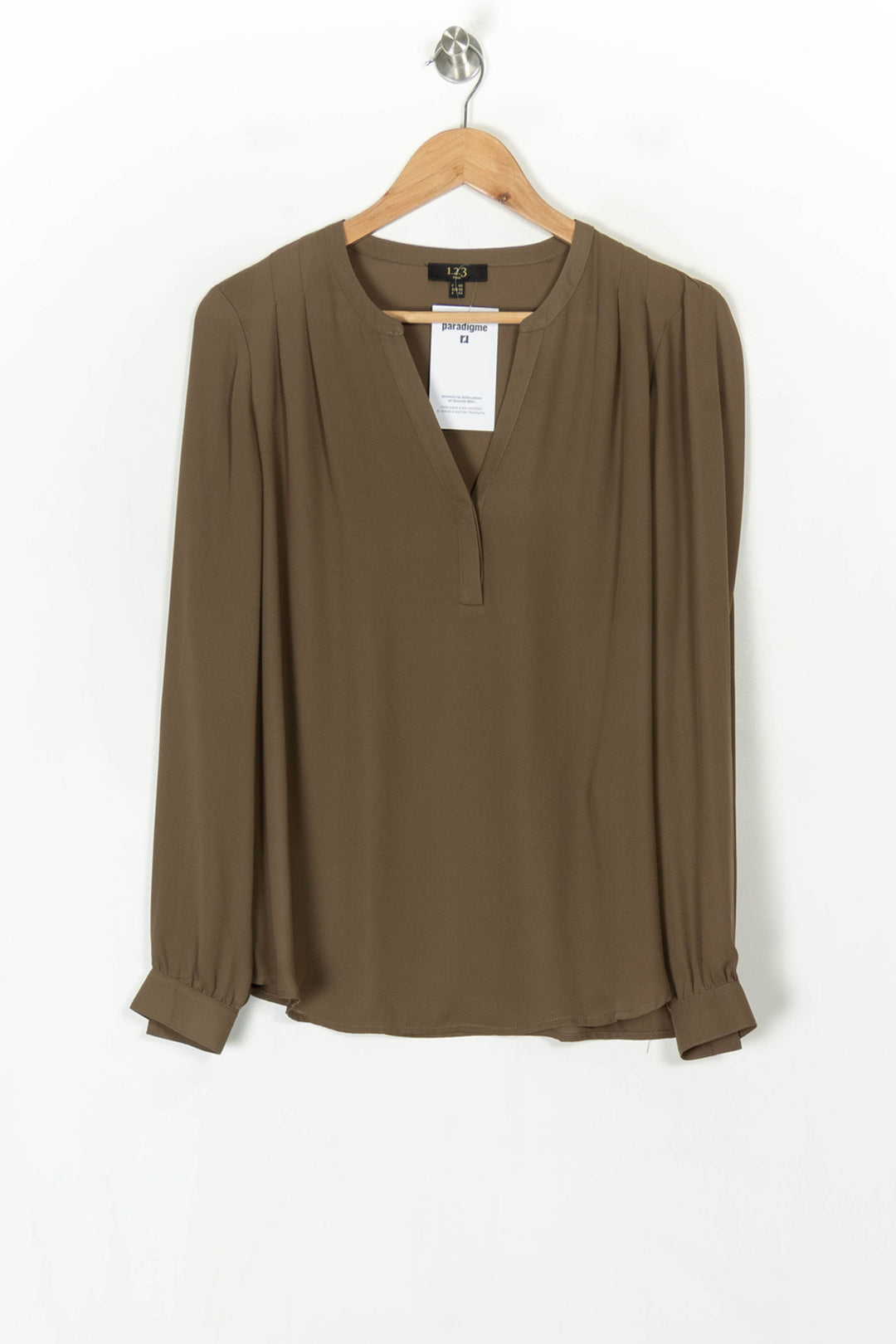 Blouse Kaki - Taille L/40 de la marque Maison 123 | PARAD124711 - Vendu par Paradigme - Image 2