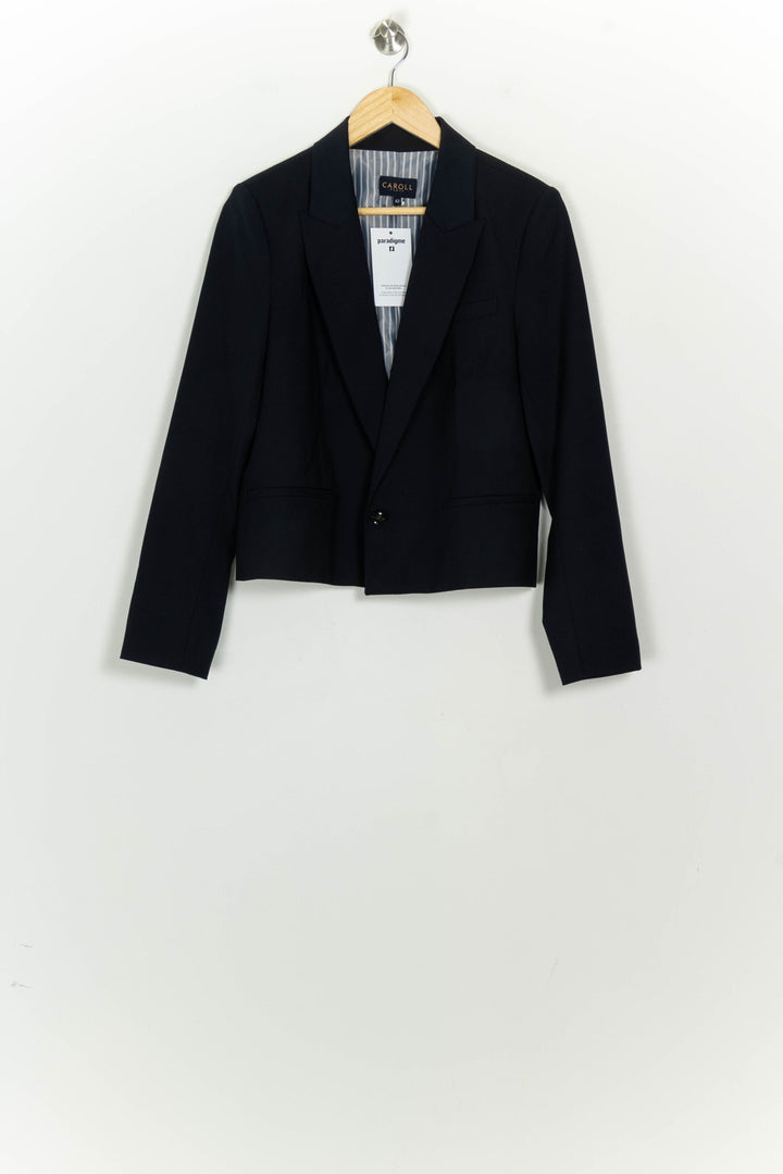 Blazer Bleu Marine - Taille XL/42 de la marque Caroll | PARAD124751 - Vendu par Paradigme - Image 2