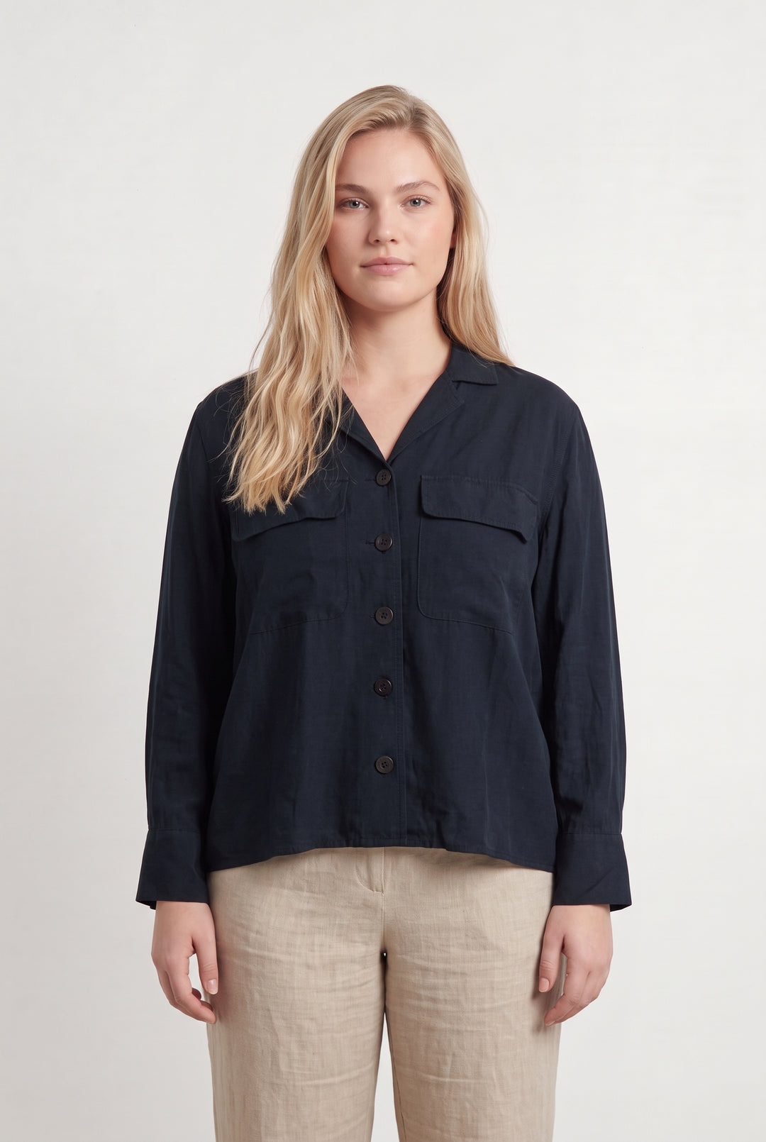 Chemisier Bleu - Taille XL/42 de la marque Caroll | PARAD124753 - Vendu par Paradigme - Image 1