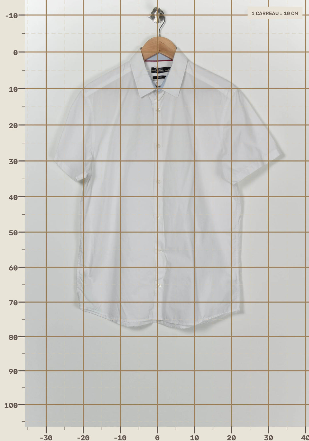 Chemise À Manches Courtes Blanche - Taille XL/42 de la marque Galeries Lafayette | PARAD124760 - Vendu par Paradigme - Image 4