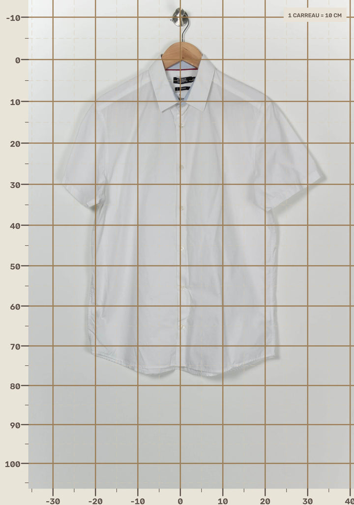 Chemise À Manches Courtes Blanche - Taille XL/42 de la marque Galeries Lafayette | PARAD124760 - Vendu par Paradigme - Image 4