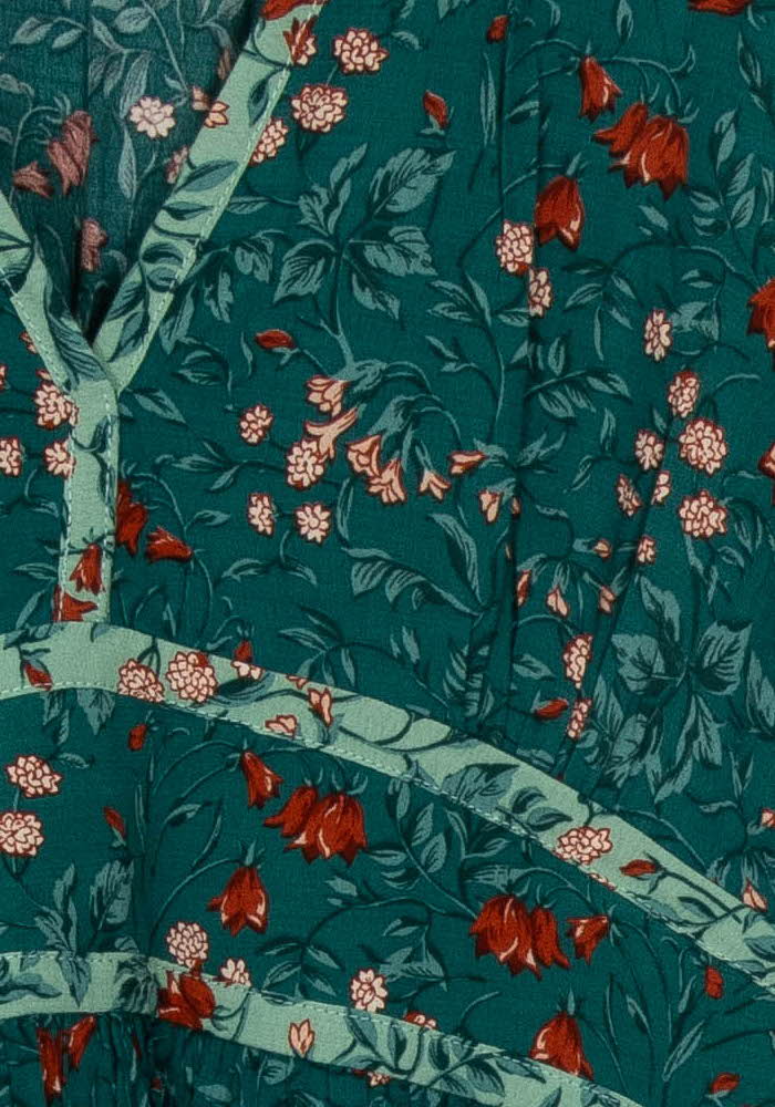 Robe Longue Verte et Rouge - Taille XXL/44 de la marque Maison 123 | PARAD124762 - Vendu par Paradigme - Image 3