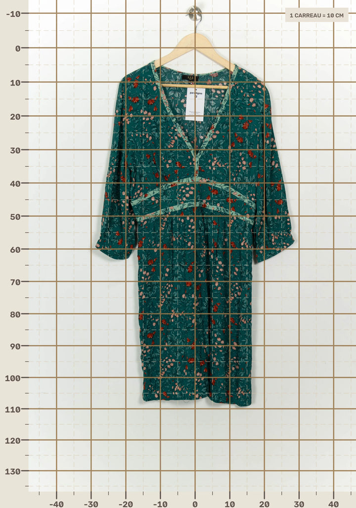 Robe Longue Verte et Rouge - Taille XXL/44 de la marque Maison 123 | PARAD124762 - Vendu par Paradigme - Image 4