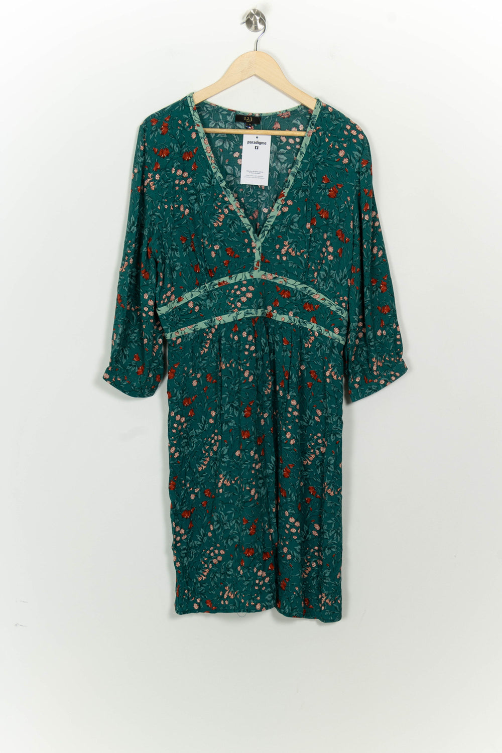 Robe Longue Verte et Rouge - Taille XXL/44 de la marque Maison 123 | PARAD124762 - Vendu par Paradigme - Image 2