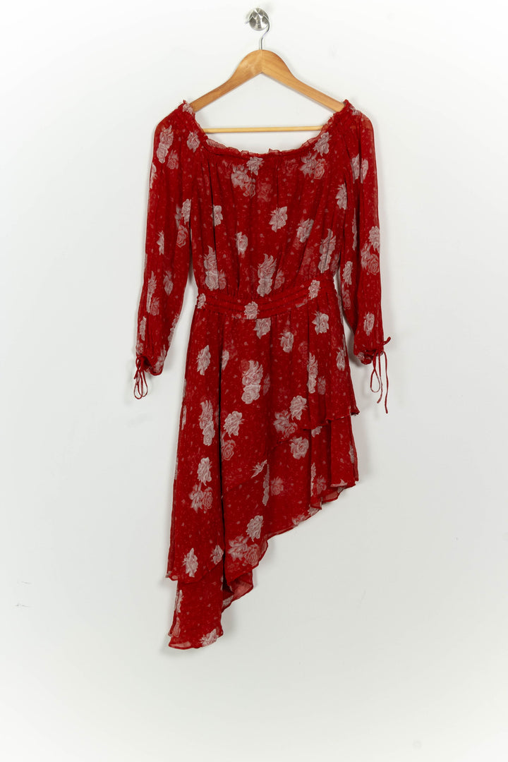 Robe Midi Rouge - Taille S/36 de la marque The Kooples | PARAD124764 - Vendu par Paradigme - Image 2