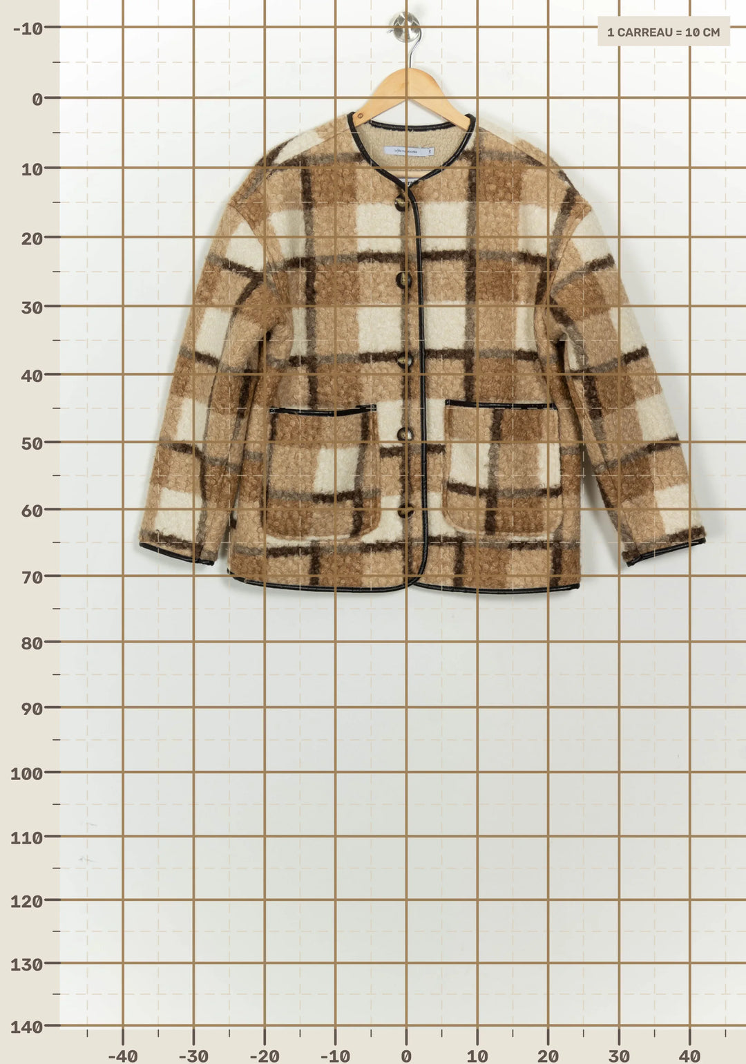Veste Beige et Écrue - Taille S/36 de la marque La Fée Maraboutée | PARAD124765 - Vendu par Paradigme - Image 4