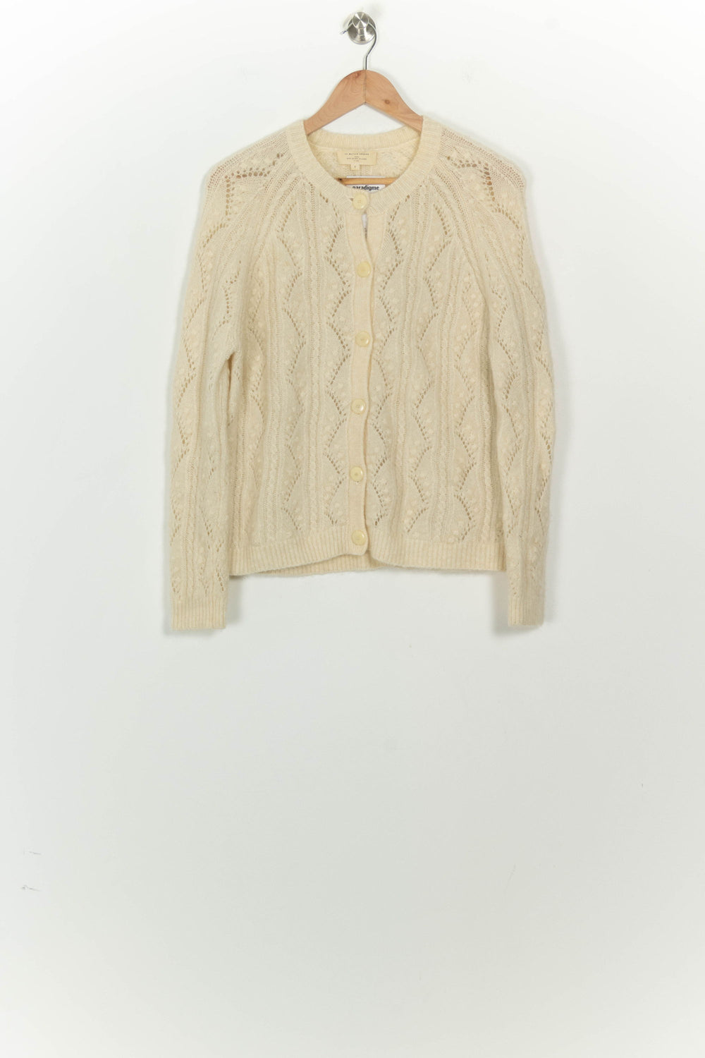 Cardigan Ajouré Beige - Taille S/36 de la marque Sézane | PARAD124768 - Vendu par Paradigme - Image 2