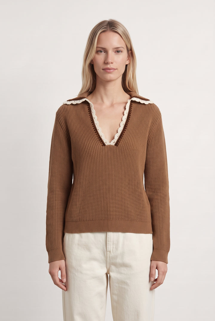 Pull Beige - Taille S/36 de la marque Sézane | PARAD124769 - Vendu par Paradigme - Image 1