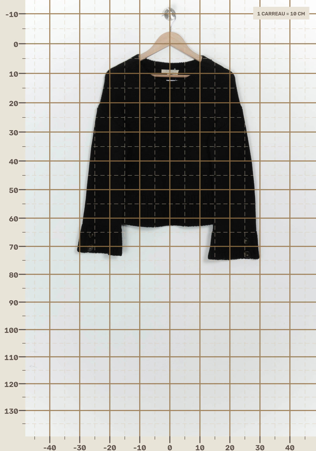 Pull Noir - Taille S/36 de la marque Sézane | PARAD124770 - Vendu par Paradigme - Image 4