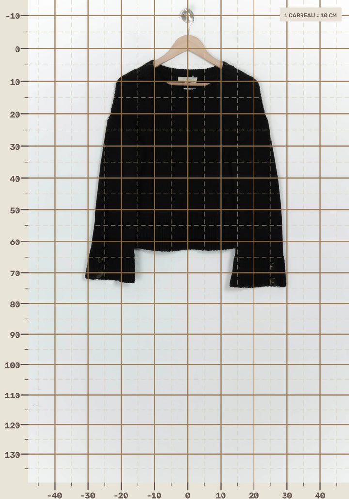 Pull Noir - Taille S/36 de la marque Sézane | PARAD124770 - Vendu par Paradigme - Image 4