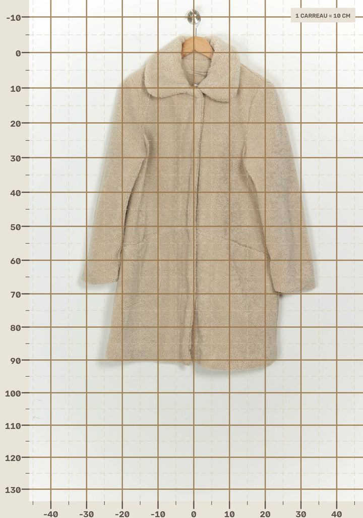 Manteau En Fourrure Synthétique Beige - Taille L/40 de la marque La Fée Maraboutée | PARAD124771 - Vendu par Paradigme - Image 4