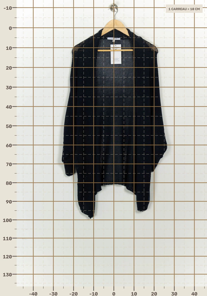 Gilet En Maille Bleu - Taille S/36 de la marque La Fée Maraboutée | PARAD124774 - Vendu par Paradigme - Image 4
