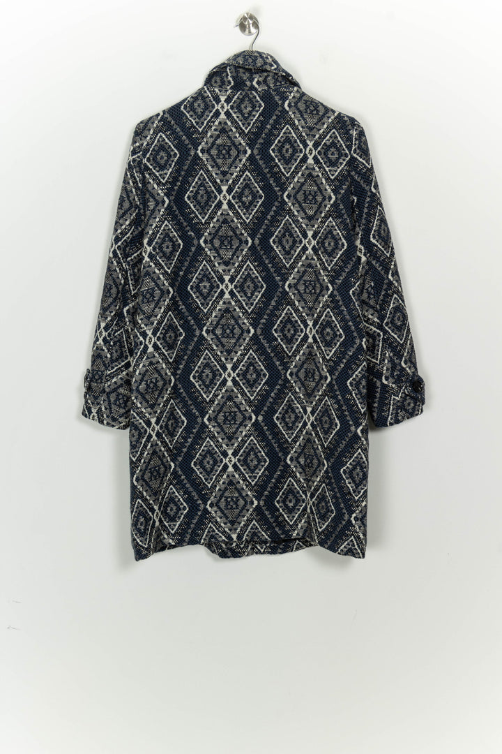 Manteau Bleu et Beige - Taille L/40 de la marque La Fée Maraboutée | PARAD124775 - Vendu par Paradigme - Image 5