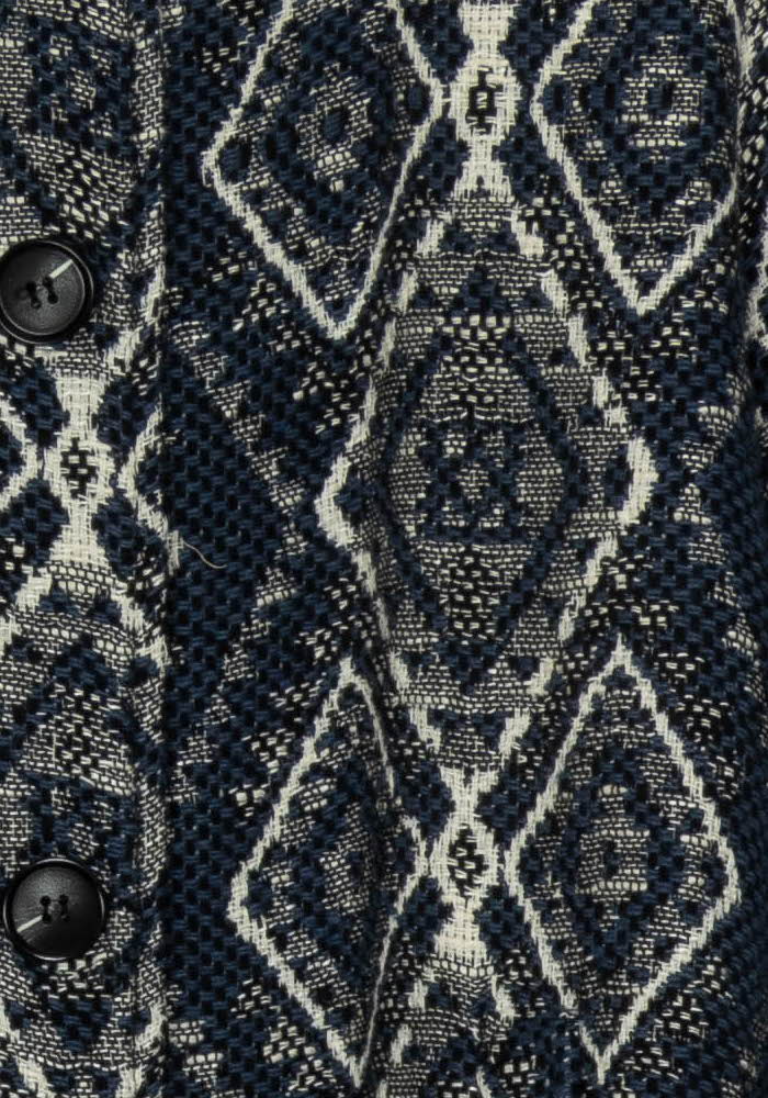 Manteau Bleu et Beige - Taille L/40 de la marque La Fée Maraboutée | PARAD124775 - Vendu par Paradigme - Image 3