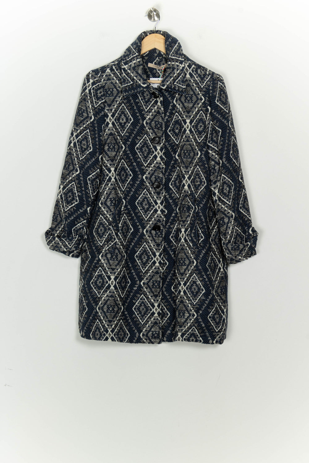 Manteau Bleu et Beige - Taille L/40 de la marque La Fée Maraboutée | PARAD124775 - Vendu par Paradigme - Image 2