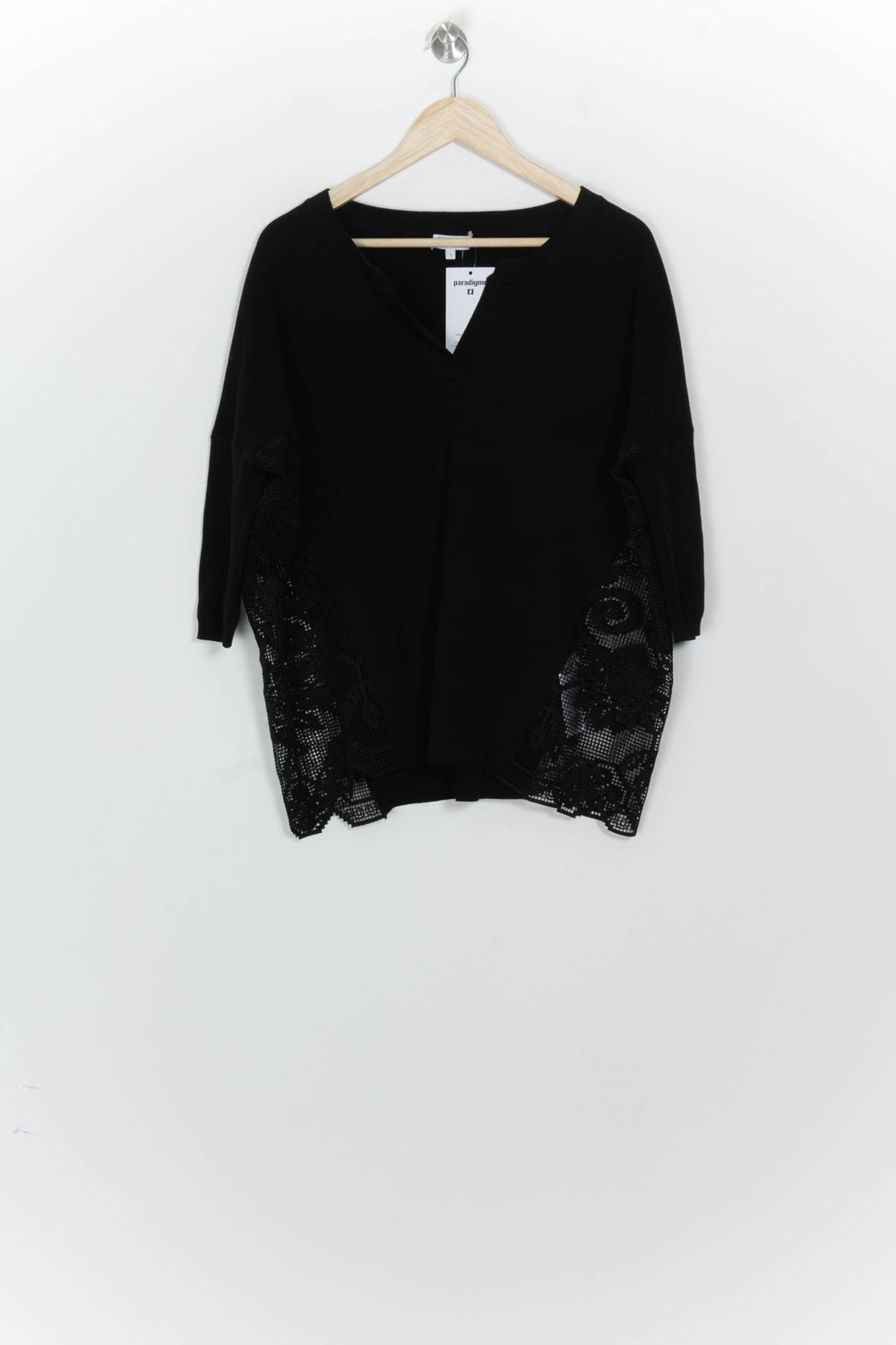 Pull À Col V Noir - Taille S/36 de la marque Claudie Pierlot | PARAD124782 - Vendu par Paradigme - Image 2