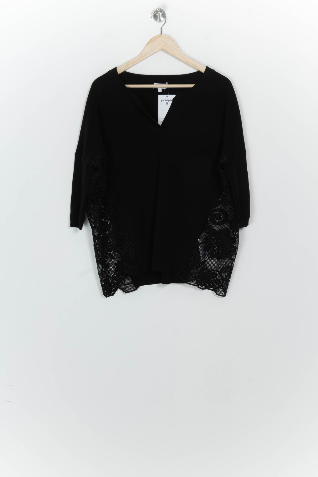 Pull À Col V Noir - Taille S/36 de la marque Claudie Pierlot | PARAD124782 - Vendu par Paradigme - Image 2