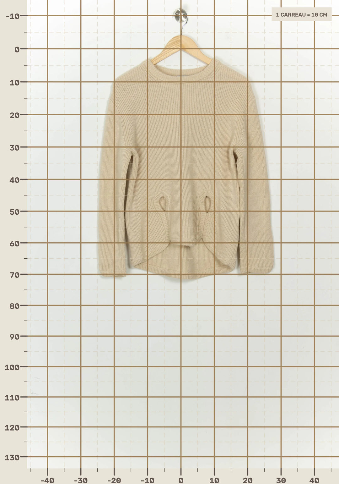 Pull Beige - Taille M/38 de la marque Claudie Pierlot | PARAD124784 - Vendu par Paradigme - Image 4