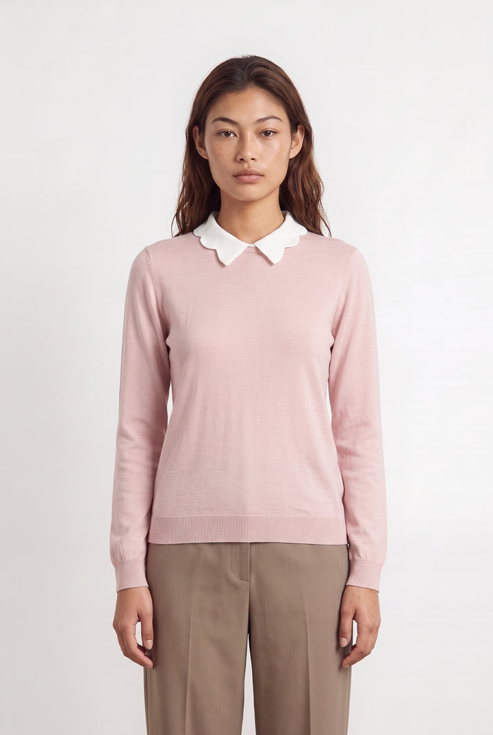 Pull Rose - Taille M/38 de la marque Claudie Pierlot | PARAD124795 - Vendu par Paradigme - Image 1