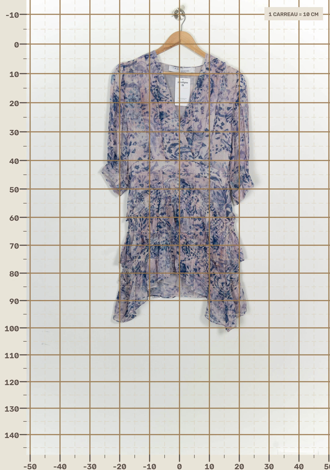 Robe Courte Violette et Bleue - Taille L/40 de la marque IRO | PARAD124801 - Vendu par Paradigme - Image 4