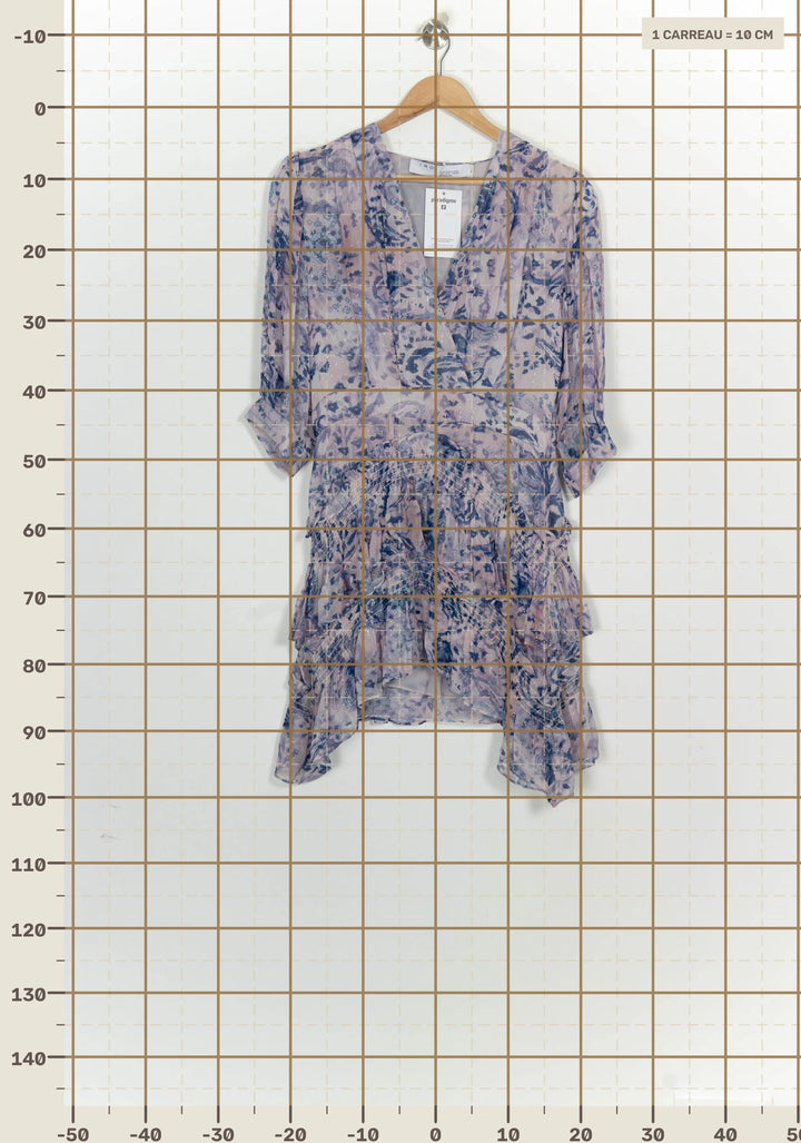 Robe Courte Violette et Bleue - Taille L/40 de la marque IRO | PARAD124801 - Vendu par Paradigme - Image 4