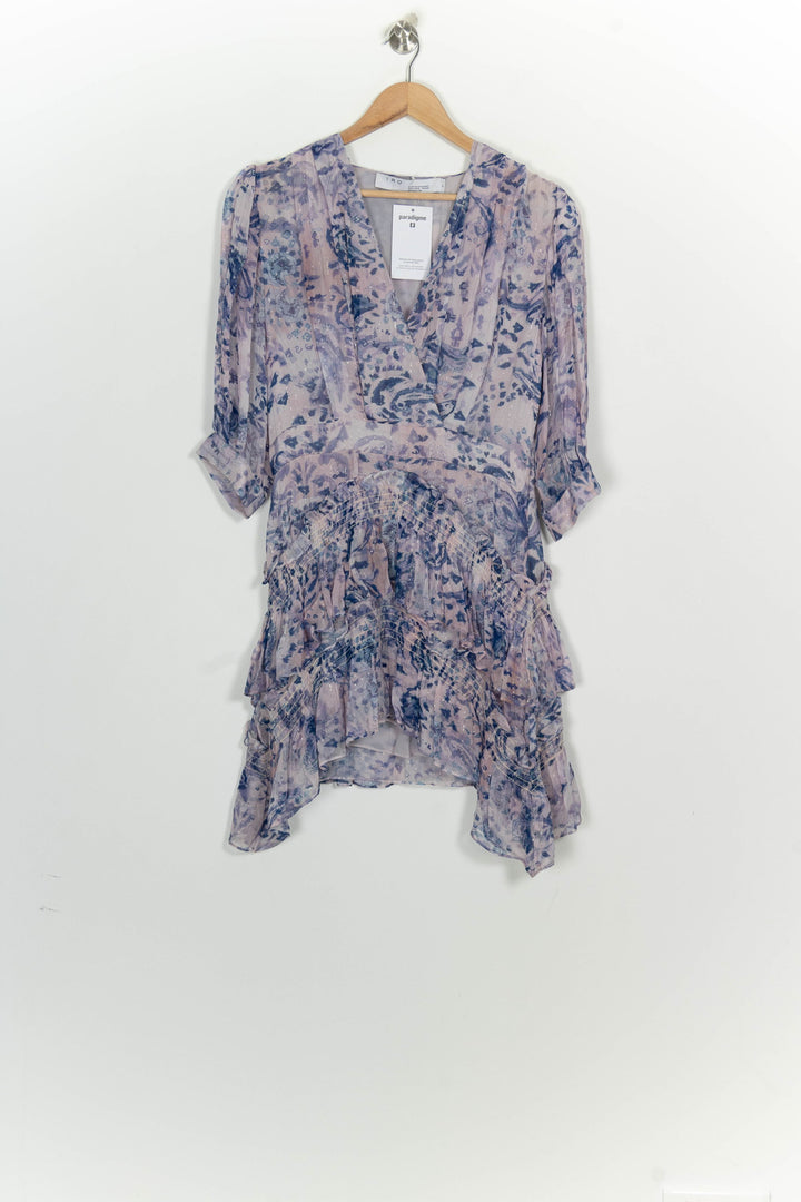 Robe Courte Violette et Bleue - Taille L/40 de la marque IRO | PARAD124801 - Vendu par Paradigme - Image 2