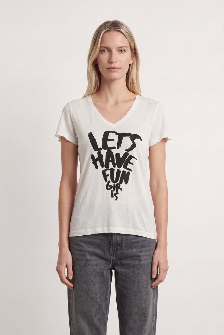T-Shirt Blanc - Taille S/36 de la marque IKKS | PARAD124802 - Vendu par Paradigme - Image 1