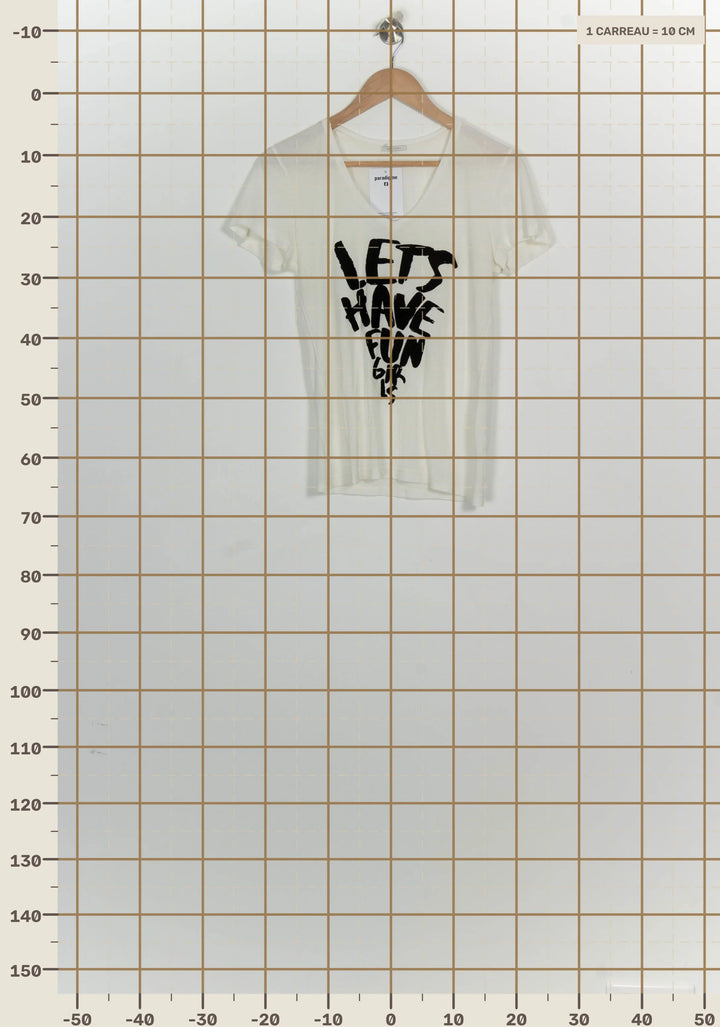 T-Shirt Blanc - Taille S/36 de la marque IKKS | PARAD124802 - Vendu par Paradigme - Image 4