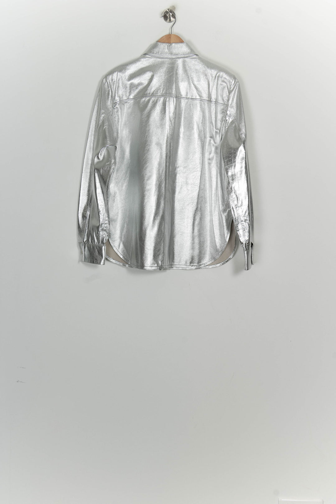Veste en cuir argentée - Taille S/36 de la marque IRO | PARAD124803 - Vendu par Paradigme - Image 5