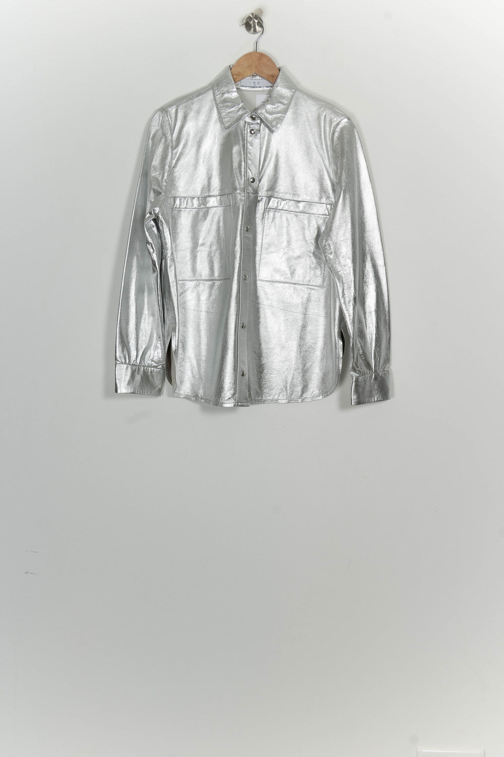 Veste en cuir argentée - Taille S/36 de la marque IRO | PARAD124803 - Vendu par Paradigme - Image 2