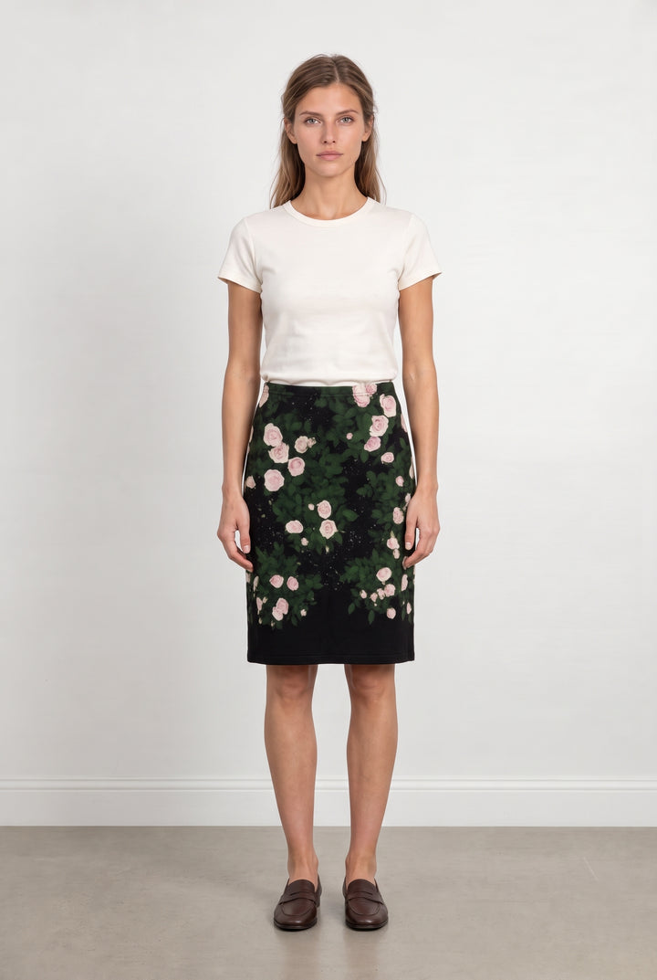 Jupe Midi Noire et Verte - Taille S/36 de la marque Agnès b. | PARAD124809 - Vendu par Paradigme - Image 1