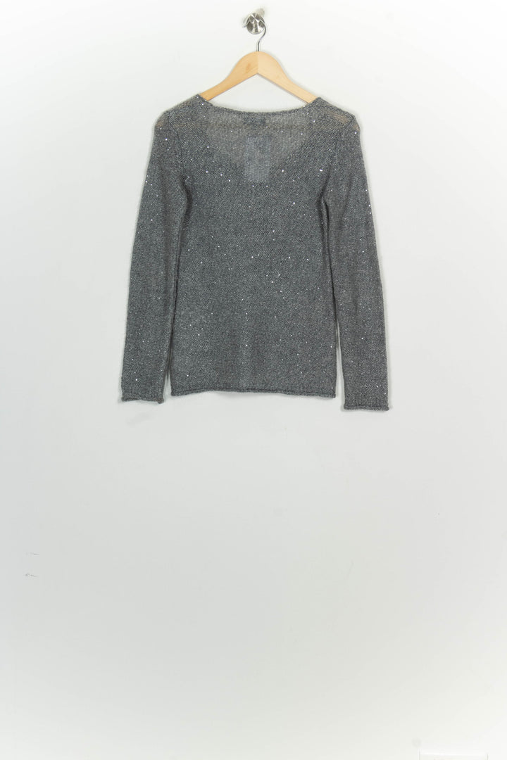 Pull À Col V Gris - Taille S/36 de la marque Caroll | PARAD124817 - Vendu par Paradigme - Image 5