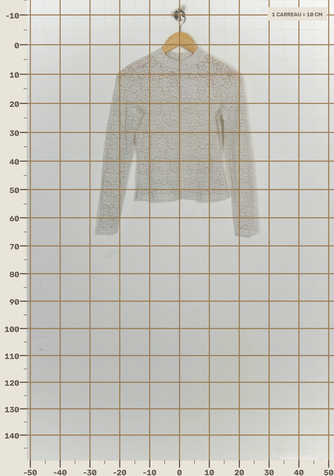 Blouse En Dentelle Beige - Taille S/36 de la marque Sézane | PARAD124818 - Vendu par Paradigme - Image 4