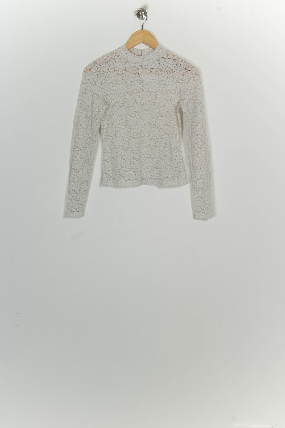 Blouse En Dentelle Beige - Taille S/36 de la marque Sézane | PARAD124818 - Vendu par Paradigme - Image 2