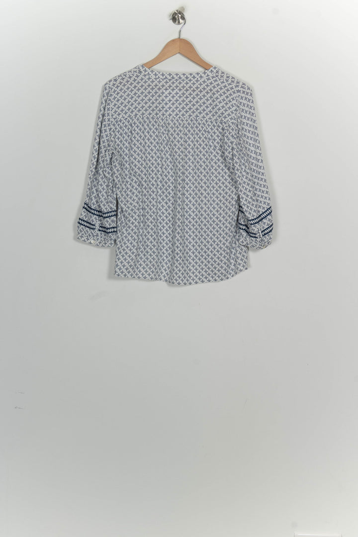 Blouse Blanche et Bleue - Taille L/40 de la marque Maison 123 | PARAD124820 - Vendu par Paradigme - Image 5