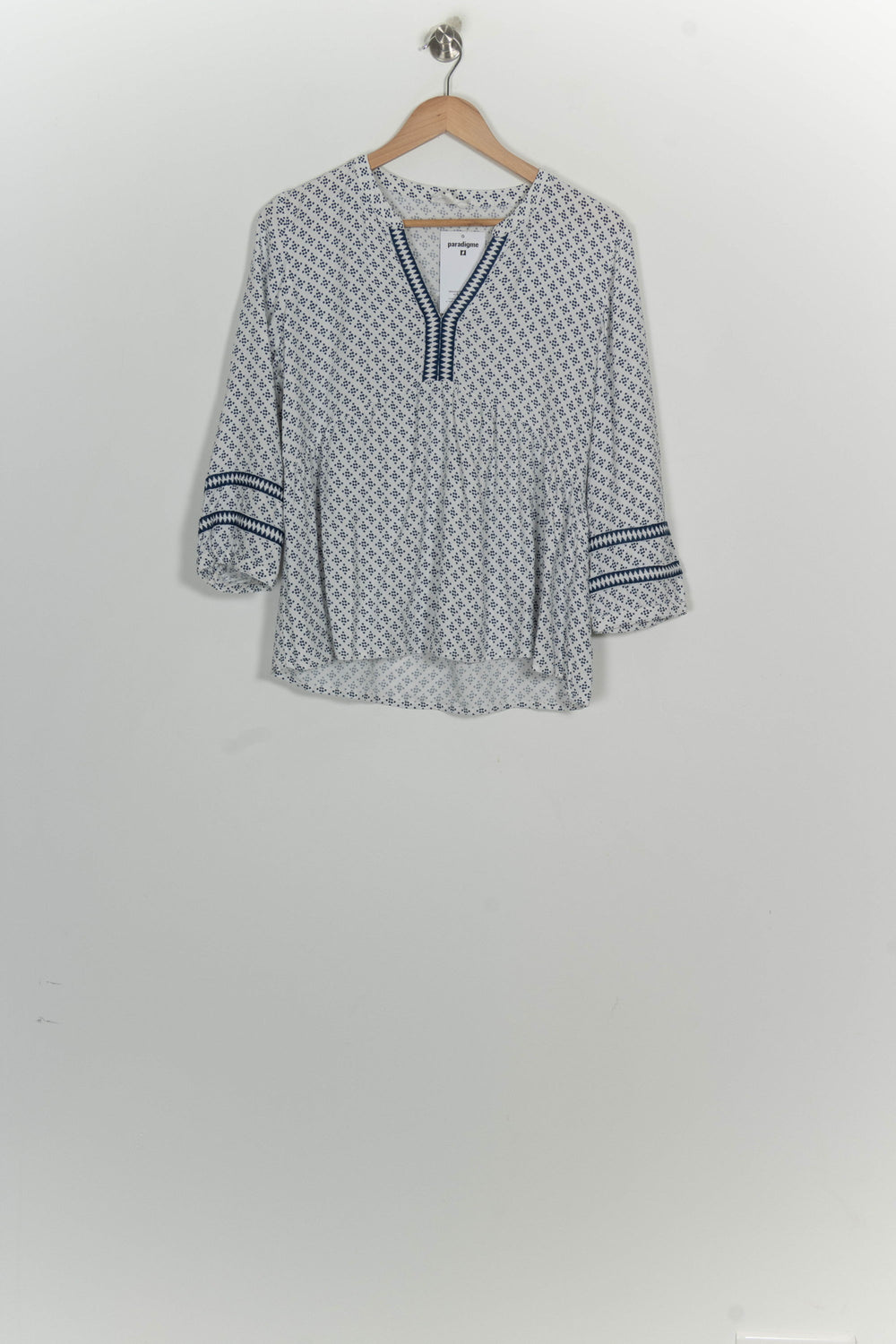 Blouse Blanche et Bleue - Taille L/40 de la marque Maison 123 | PARAD124820 - Vendu par Paradigme - Image 2