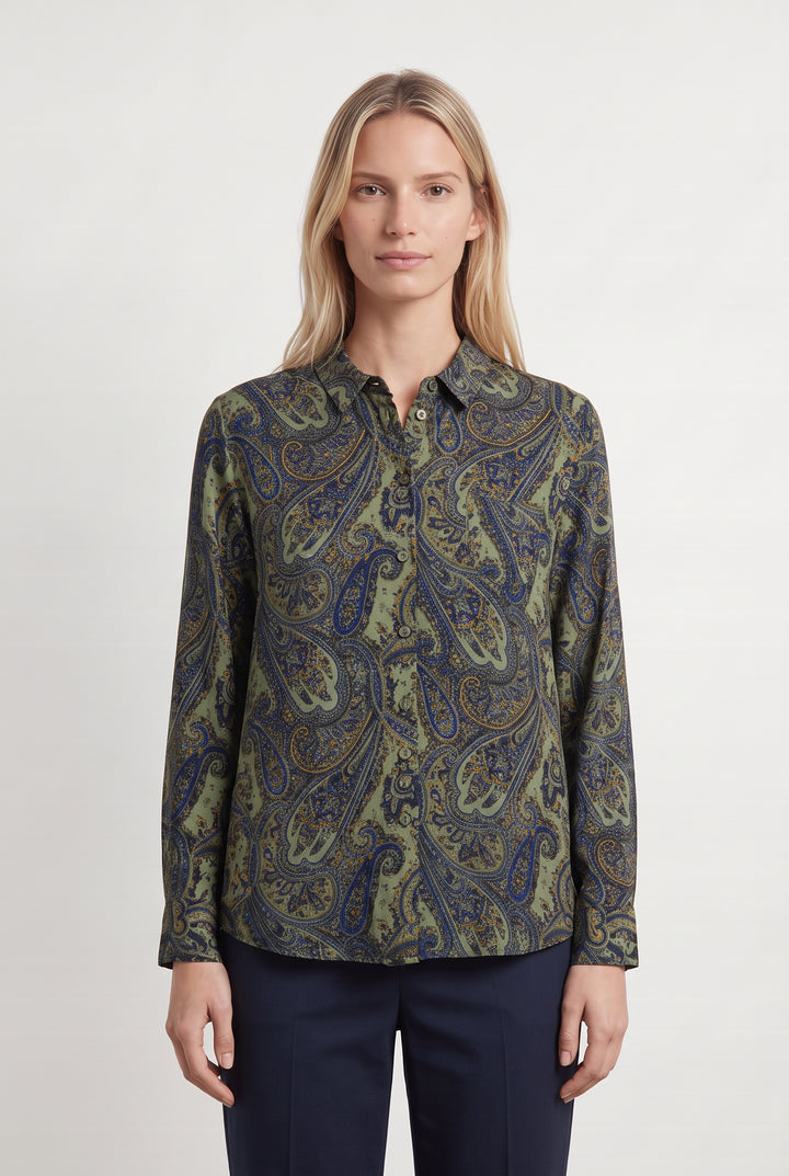 Chemise Bleue et Verte - Taille M/38 de la marque Sud express | PARAD124824 - Vendu par Paradigme - Image 1