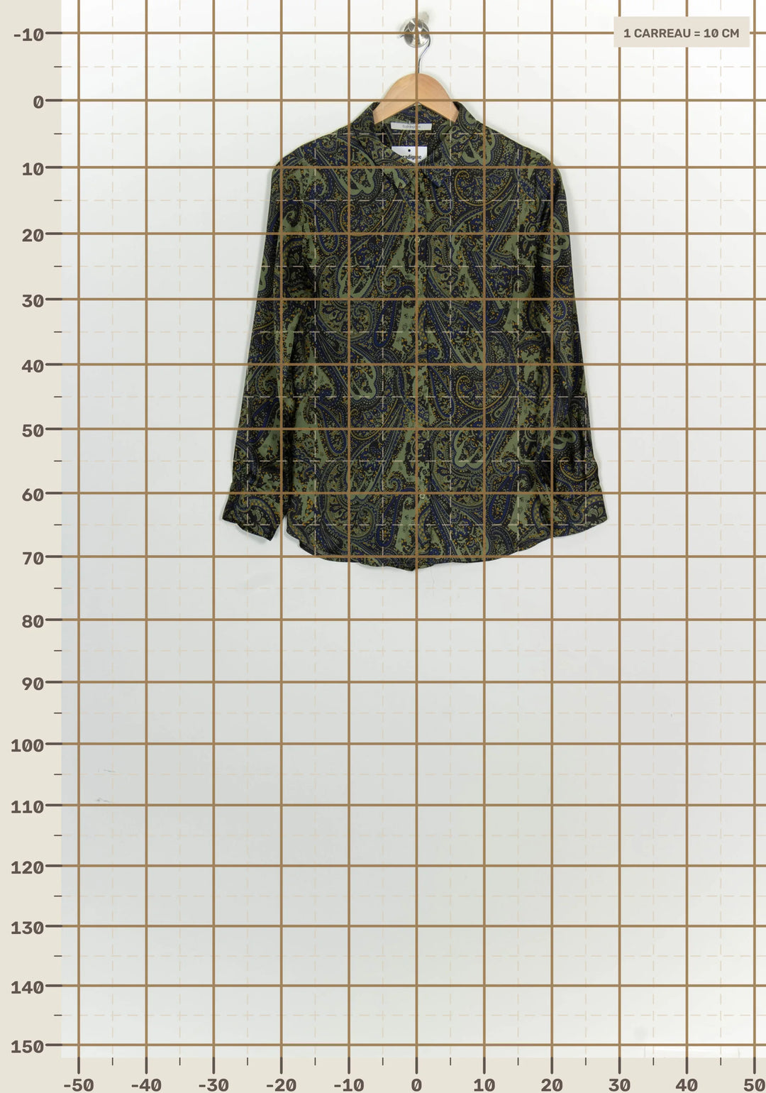 Chemise Bleue et Verte - Taille M/38 de la marque Sud express | PARAD124824 - Vendu par Paradigme - Image 4