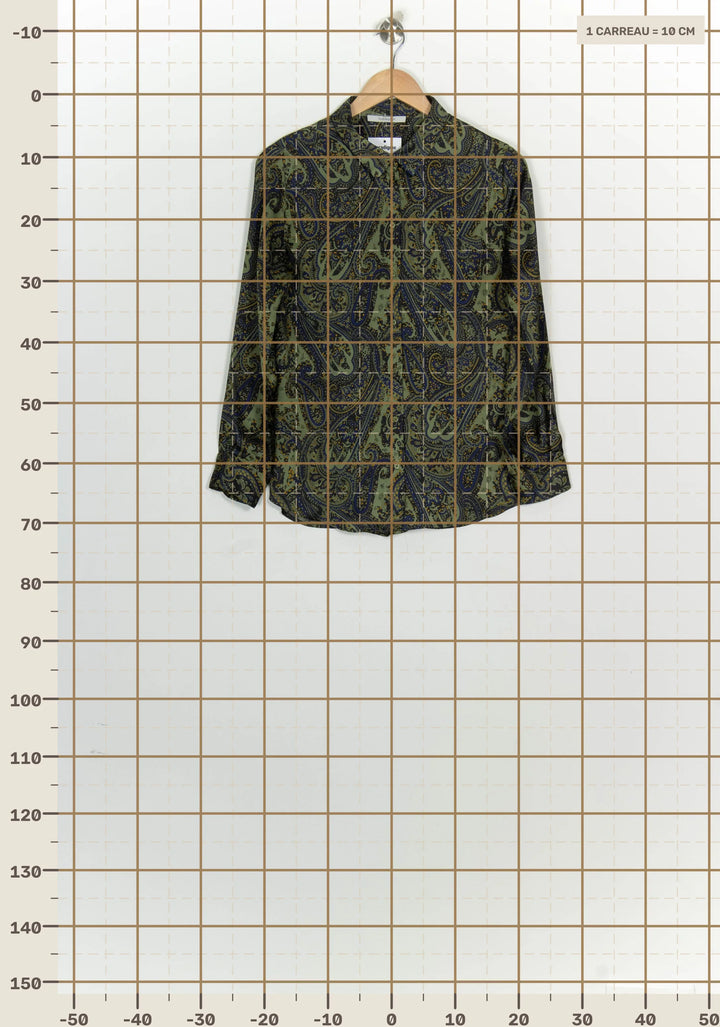 Chemise Bleue et Verte - Taille M/38 de la marque Sud express | PARAD124824 - Vendu par Paradigme - Image 4