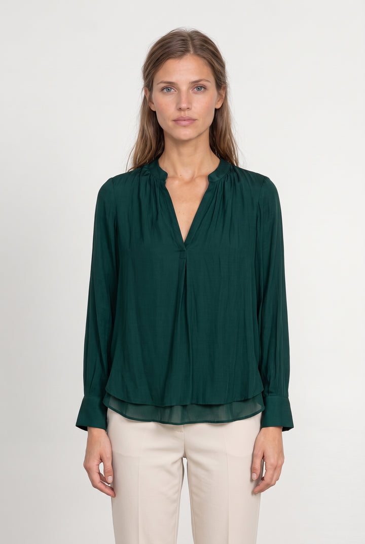 Blouse Verte - Taille S/36 de la marque Sud express | PARAD124826 - Vendu par Paradigme - Image 1