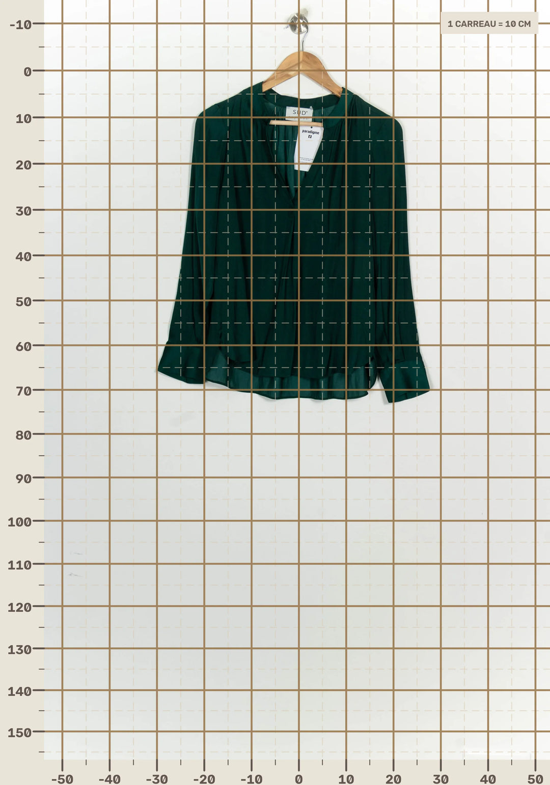 Blouse Verte - Taille S/36 de la marque Sud express | PARAD124826 - Vendu par Paradigme - Image 4