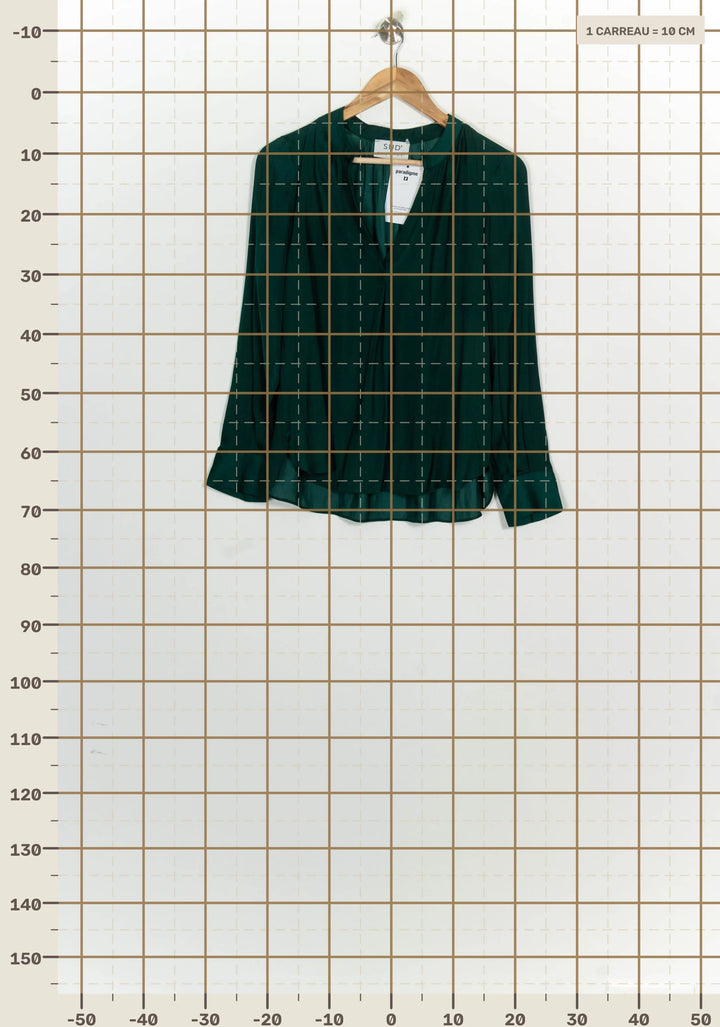 Blouse Verte - Taille S/36 de la marque Sud express | PARAD124826 - Vendu par Paradigme - Image 4