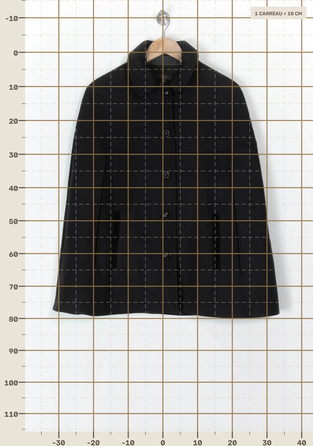 Manteau en Laine Noir - Taille S/36 de la marque Maison 123 | PARAD124828 - Vendu par Paradigme - Image 4
