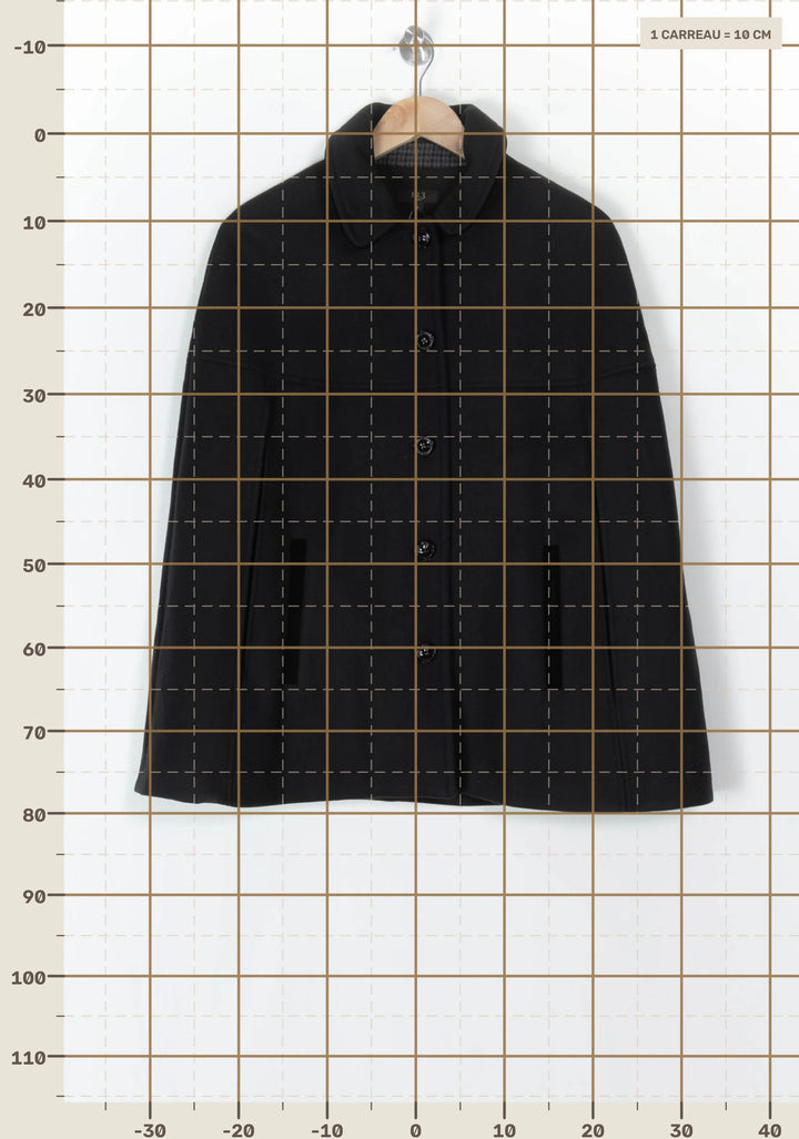Manteau en Laine Noir - Taille S/36 de la marque Maison 123 | PARAD124828 - Vendu par Paradigme - Image 4