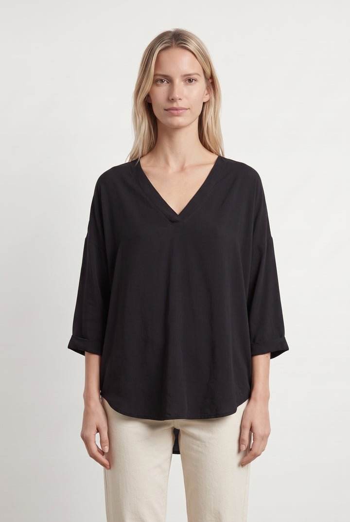 Blouse Noire - Taille M/38 de la marque La Fée Maraboutée | PARAD124829 - Vendu par Paradigme - Image 1