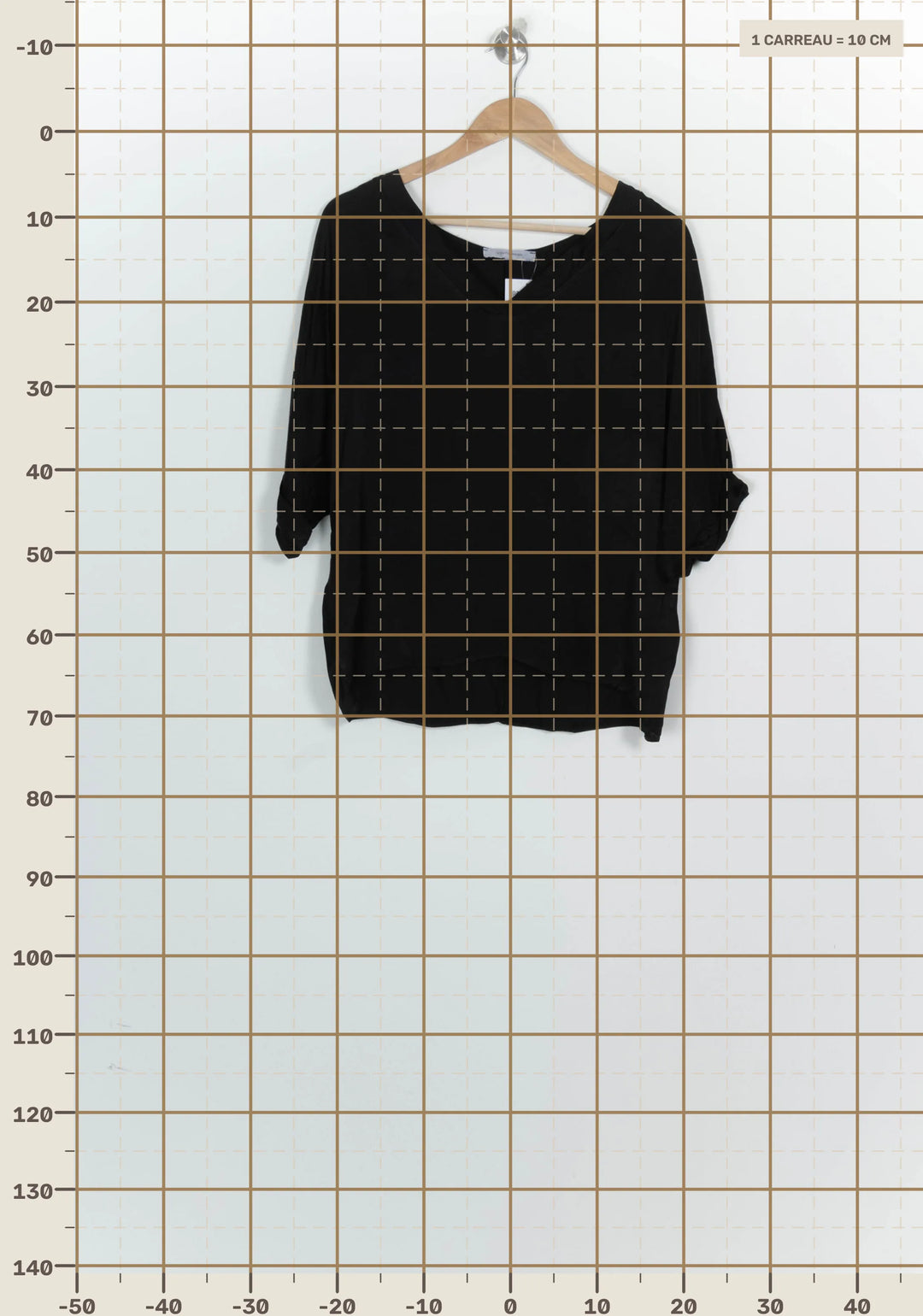 Blouse Noire - Taille M/38 de la marque La Fée Maraboutée | PARAD124829 - Vendu par Paradigme - Image 4